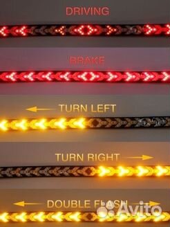 Led лента стоп сигнал, бегущий поворотник 200 см