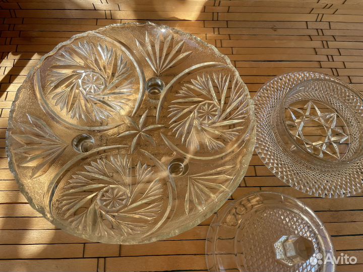 Ваза для фруктов на ножках+ вазочка с крашкой