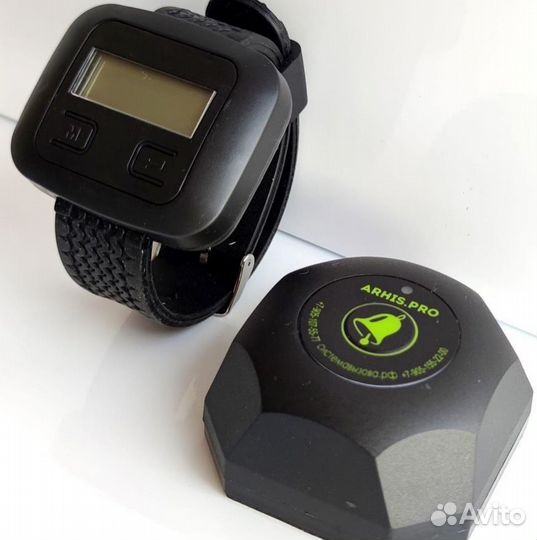 Кнопка вызова официанта Бургер и часы пейджер