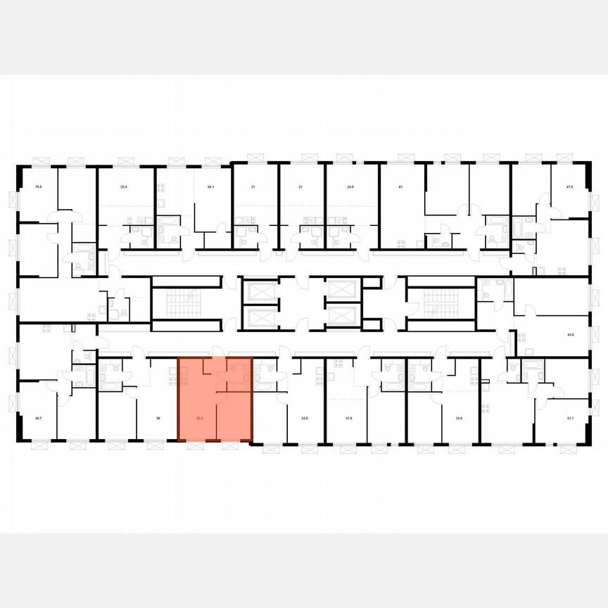 1-к. квартира, 32,2 м², 10/24 эт.