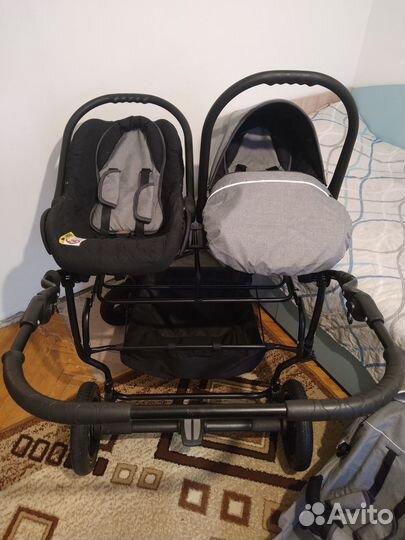 Коляска-трансформер для двойни Mikado Duet Lux 3в1