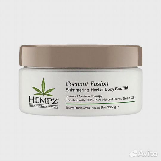 Мерцающее суфле для тела Hempz coconut fusion 227g