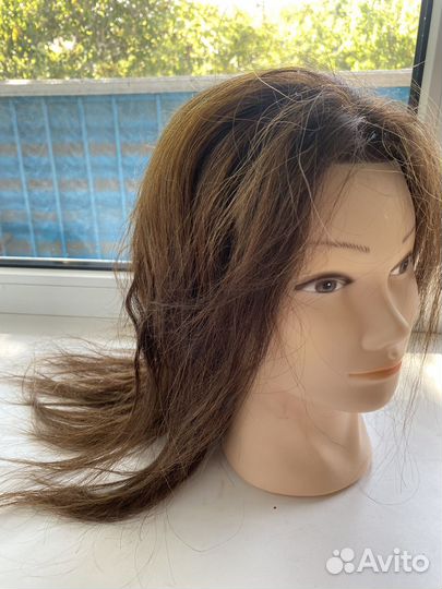 Голова манекен с натуральными волосами