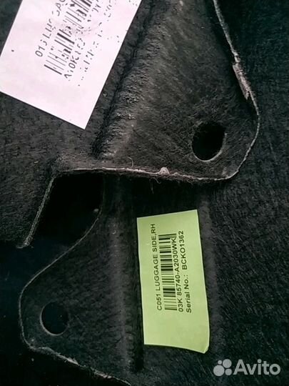 Обшивка стоек багажника Kia Ceed jd 2016 год