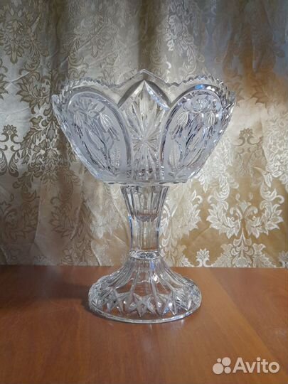 Ваза для фруктов ссср, хрусталь