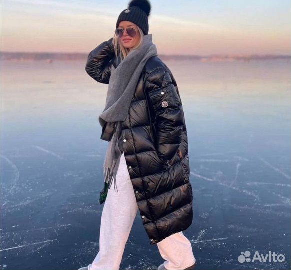 Пуховик moncler длинный lux