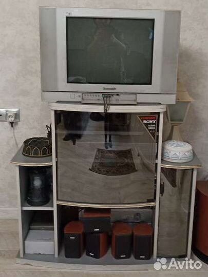 Тумба под телевизор, бу, стеклянная