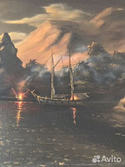 Картина маслом на холсте 2001 г неизвест. худ