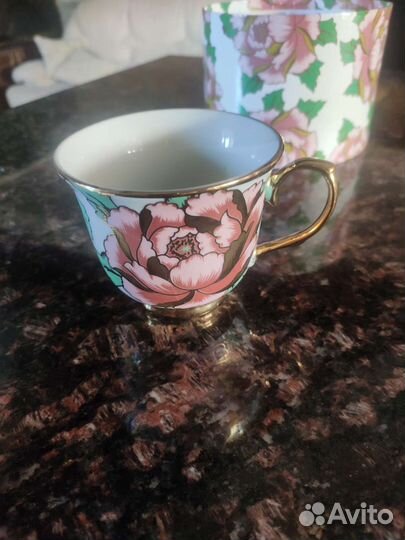 Чашка с блюдцем фарфор