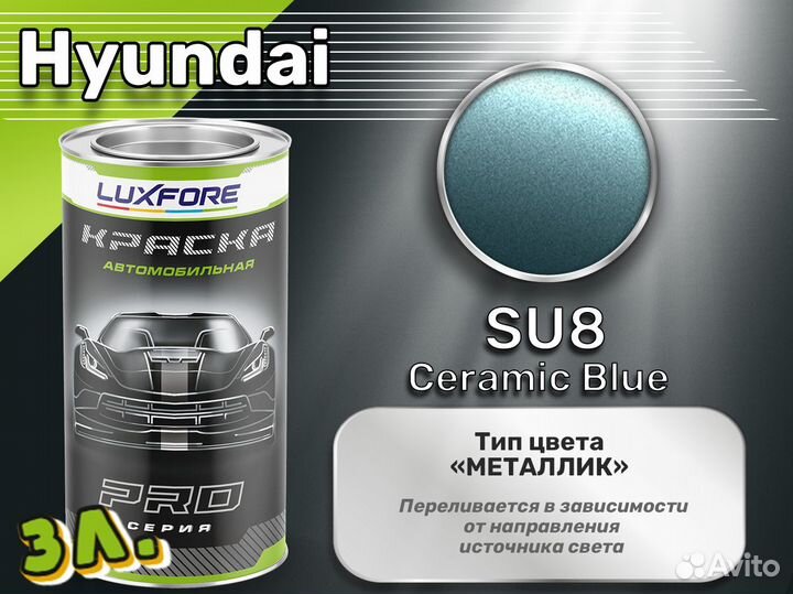 Краска Luxfore 3л. (Hyundai SU8 Ceramic Blue)