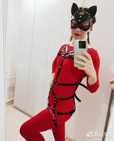 Портупея женская + маска кошки