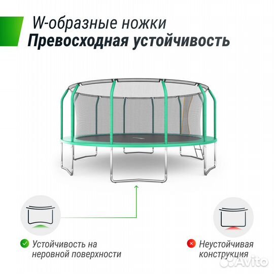Батут unix Line supreme basic 16 ft (green)