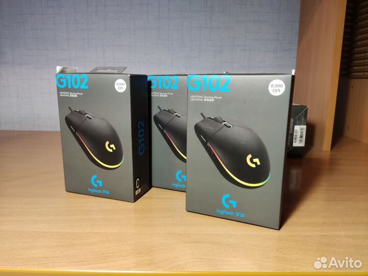 Оригинал Новая мышь Logitech G102 Lightsync
