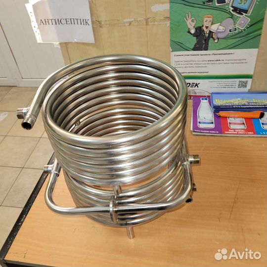 Чиллер противоточный охладитель сусла 20/12 12 м