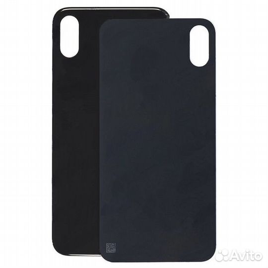 Задняя крышка для iPhone XS черный (Ростест) (c ув
