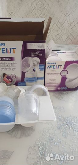 Молокоотсос avent ручной плюсом Вкладыши