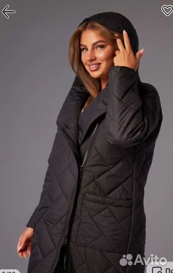 Пальто женское демисезонное 50 52 черное