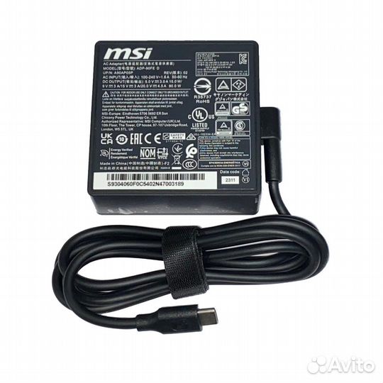 Блок питания / зарядка MSI ADP-90FE D 20V 4.5A 90W