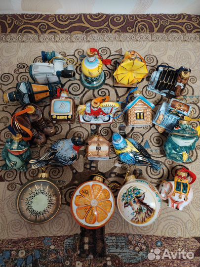 Лефортовский фарфор, елочные игрушки