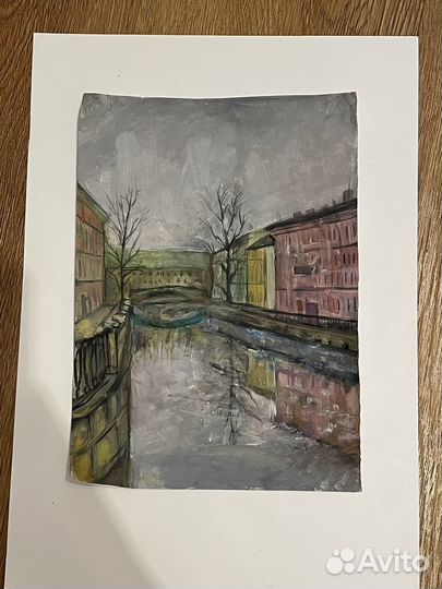 Этюды Санкт-Петербург, гуашь, А5 формат