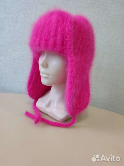 Шапка ушанка из пуха норки