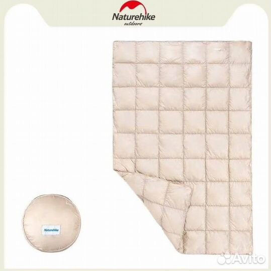 Плед на пуху Naturehike легкий, удобно в авто