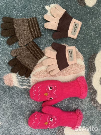 Шапка варежки детские