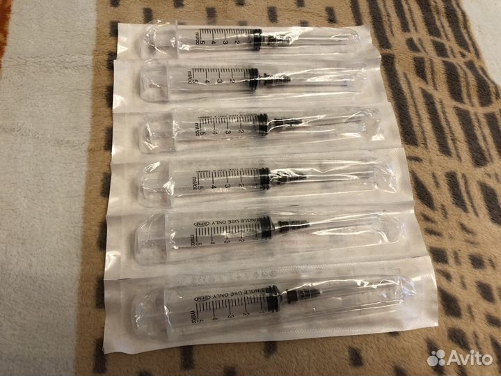 Инъекционный шприц 5ml SFM (50 штук)
