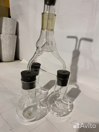 Алонж паук с колбами 100 мл новый