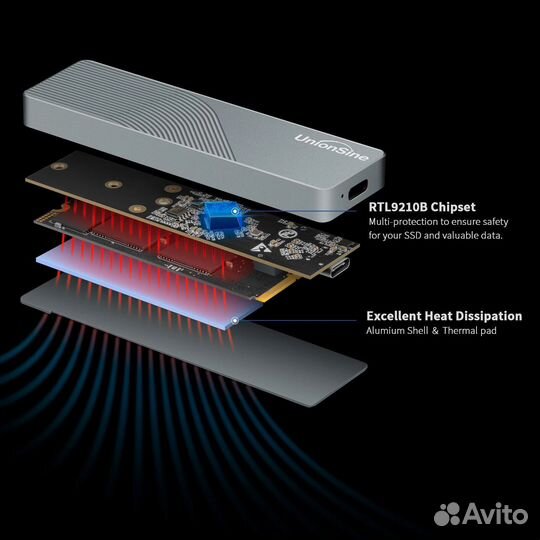 Внешний корпус/бокс для SSD M.2 NVMe/Sata