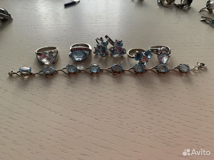 Серебряные серьги кольца подвески