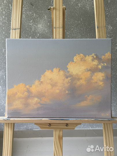 Картина маслом нежные облака