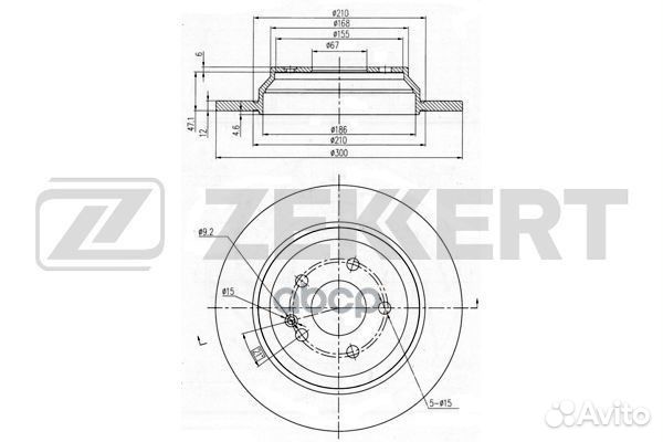 Диск торм. зад. MB V-Class (W447) 14- Vito (W4