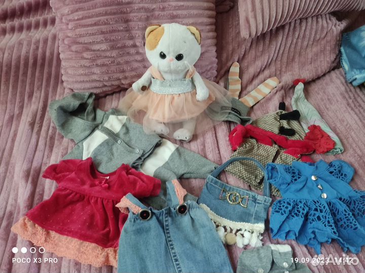 Кошечка Лили большая33см+пакет одежды