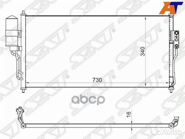 Радиатор кондиционера Nissan Almera Classic 06