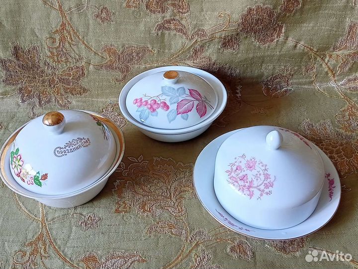 Масленка фарфор СССР