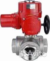 Кран шаровой DN.ru BV3232P(4pc) -SP-3WL-T-ISO-H Ду100 Ру63 стандартнопроходной трехходовой L-тип, не