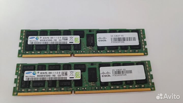 Оперативная память Samsung DDR3 PC 12600 8 Gb ECC