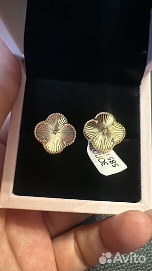 Van cleef arpels серьги золотые