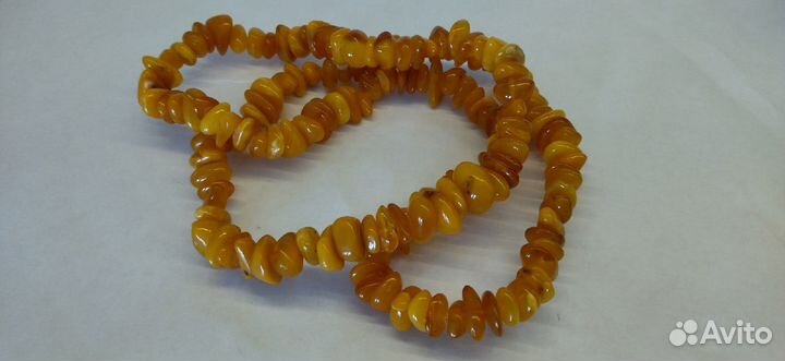 Бусы янтарь желток 112 грамм 94 см СССР