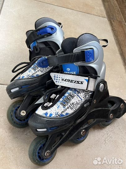 Роликовые коньки детские раздвижные с защитой