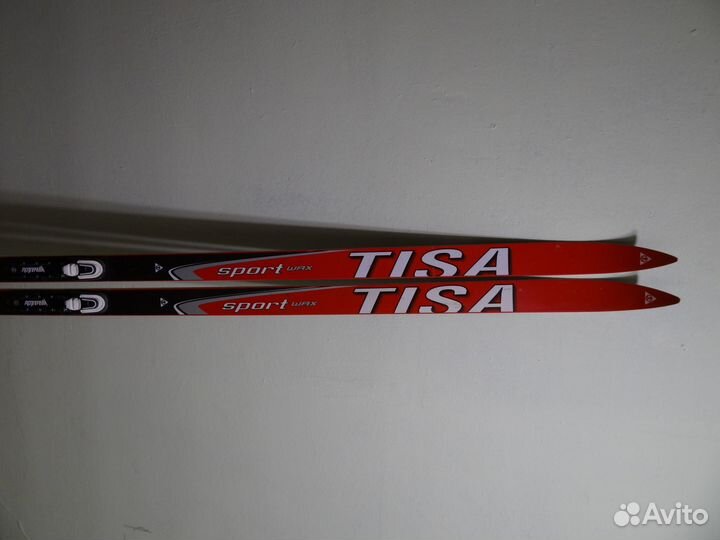 Лыжи tisa 197см + палки 150 см