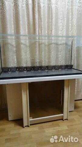 Аквариум с тумбой новый