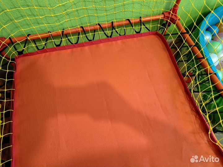 Детский батут-манеж leco с сеткой