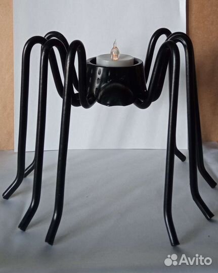 Железный подсвечник хэллоуин паук