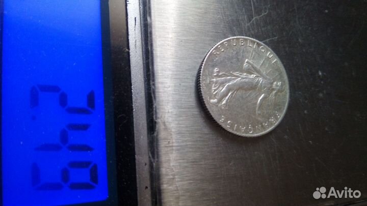 Монета республика франция(марианна) 1917 г.серебро