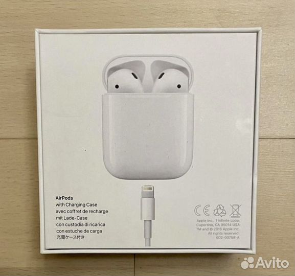 Оригинал. Наушники AirPods 2019 в зарядном футляре