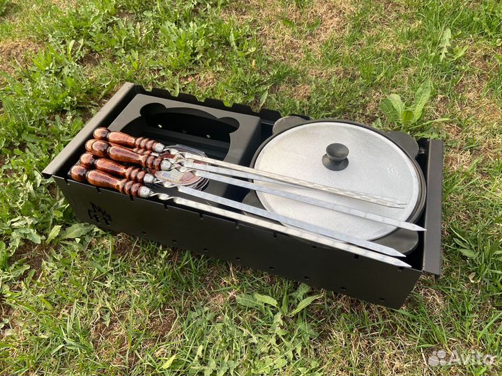 Казан чугунный + Мангал / Комплект