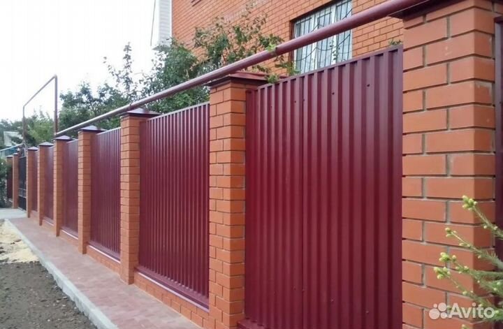 Забор из профлиста быстро