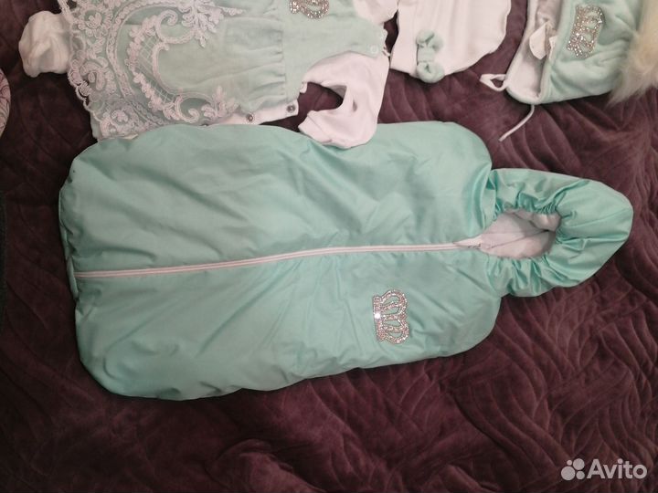 Конверт на выписку для девочки зима